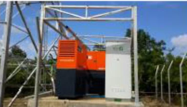 Telecom site genset and power cabinet