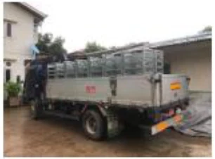 Equipment delivery by truck