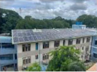 Rooftop solar on a building
