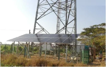 Solar at a telecom tower site